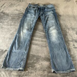 BKE Carter Buckle Jeans Mens 31 R Blue Cotton Denim Grunge Outdoor Cowboy Casual